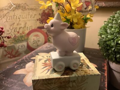 Precious Moments~Birthday Train~ Heaven Bless Your Special Day ~1985~Pig~Age 3~