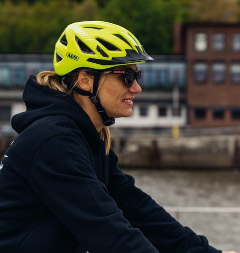 Bike Helmet With LED Tail Light ABUS Urban-I 3.0 Yellow L 56 To 61 CM - Picture 2 of 5