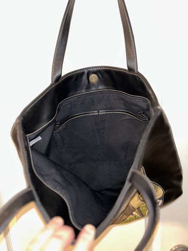 VTG. EQUESTRIAN HUNTSMAN ON HORSE CANVAS/FAUX LEATHER TOTE ARTWORK BY PAUL DAVIS - Picture 8 of 9