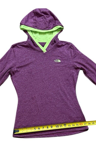 North face pullover light weight Hoodie Purple Fluorescent Yellow S Flash dry - Picture 8 of 16