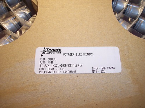 QTY (10) 330uf 63V 105' SMD LONG LIFE ELECTROLYTIC MXZL063/331M18X17 TECATE - Picture 2 of 4