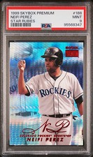 1999 SKYBOX PREMIUM STAR RUBIES #188 TODD HELTON CAMEO/NEIFI #1/50 PSA 9 POP 1