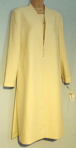 Bnwt CONDICI SET (16) rrp £420.00 Yellow Beaded Cocktail Party Dress & Coat - Picture 14 of 21
