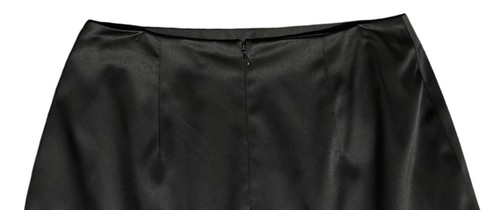 JS Collection Womens Black Trumpet Skirt Sz 12 Back Zipper Satin Party Cocktail - Picture 5 of 9