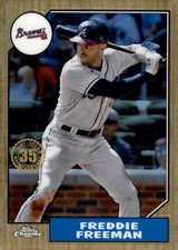 2022 Topps Chrome - 1987 Topps Baseball #87BC-11 Freddie Freeman