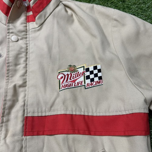 Giacca Vintage Miller High Life Racing Team Don Jac Bottone Anni 70 Zip Uomo M Made USA - Foto 4 di 16