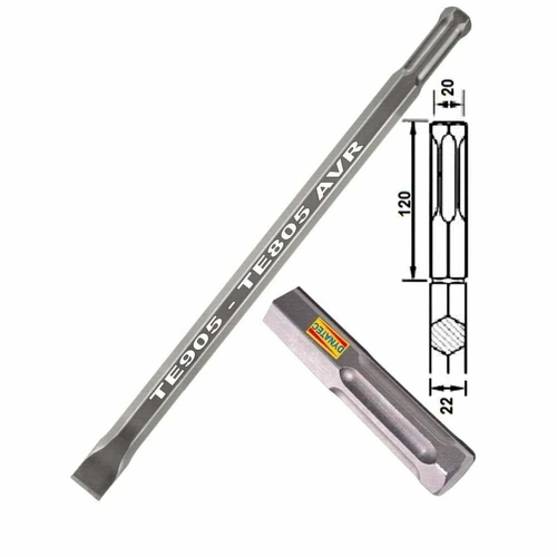 Hilti TE805 TE905 3" Wide & 1" Chisel & Point TE1000 TE1500 Breaker 500mm Long - Picture 13 of 17