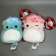 Squishmallows 5” Mully And Molly Mushroom Hearts Valentine’s Day Set Pair New