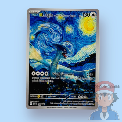 Pokemon Lugia Starry Night Van Gogh Beautiful Moon ACG Star