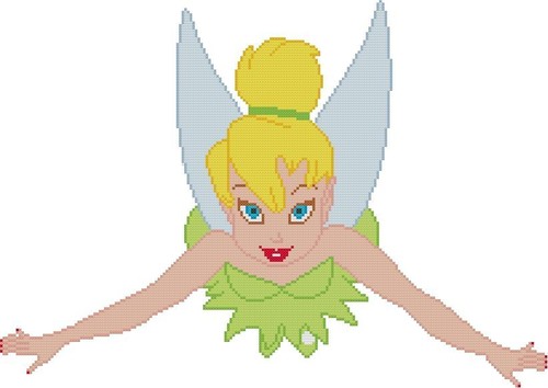 CROSS STITCH+ CRAFT PATTERN Peter Pan Tinkerbell Fairy Pixie Flying Disney Movie - Picture 1 of 14