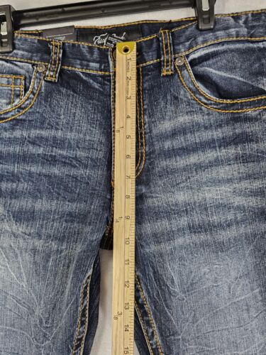 True Luck Men's Bootcut Classic Stretch Denim Jeans Size W32/L30 Flap Pockets. - Picture 10 of 12