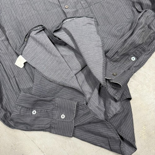Camisa de Vestir Zanella Hecha en Italia Espiga Negra Algodón Grande - Imagen 7 de 9