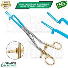 Kogan Endocervical Speculum Blue Coated 9.5" OB/GYN Instruments German Grade