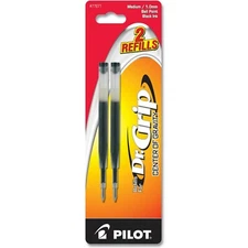 Pilot Dr. Grip Center of Gravity Ink Refill, 2 Refills per Pack, Blue or Black