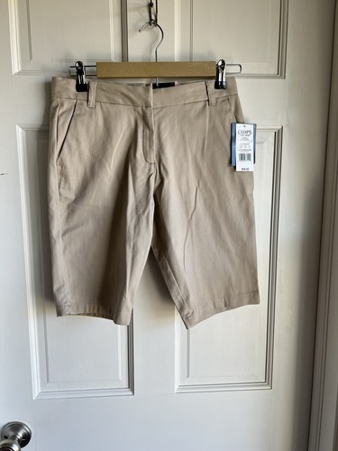 NWT Chaps Girls Approved School Wear.  Tan Bermuda Shorts Size 16 Regular. - Picture 3 of 6