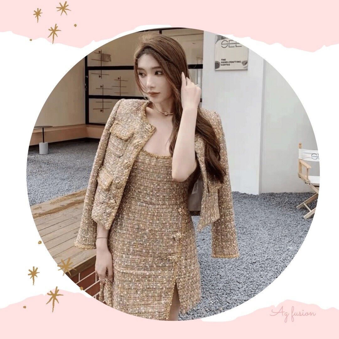 2022 NWT Self Portrait Gold Tinsel Boucle Mini Dress 2022 NWT Self Portrait Gold Tinsel Boucle Mini Dress