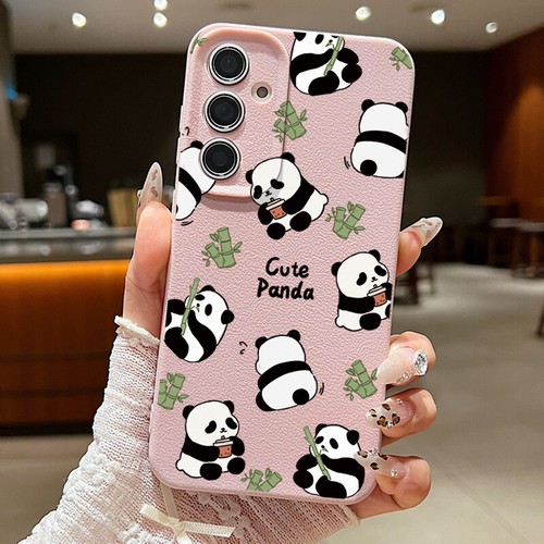 Custodia telefono silicone panda per Samsung S25 Ultra S24 FE S23 S22 S21 A14 A16 - Foto 2 di 18