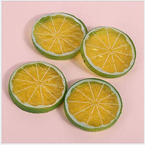 Mini Simulation Green Lemon Slices Plastic Fake Artificial Fruit Model-20pcs - Picture 2 of 3