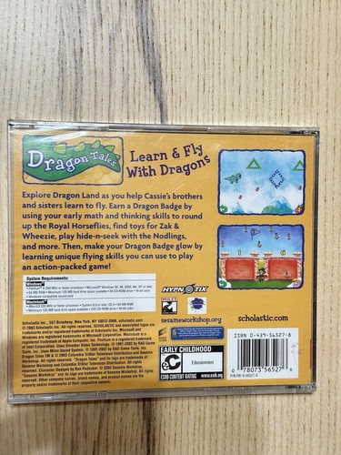 Scholastic Dragon Tales Learn & Fly With Dragons Early Math & Logic Ages 4-6 CD - Picture 4 of 6