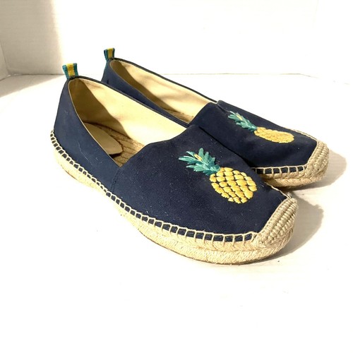 Vera Bradley verzierte Espadrilles Damen Größe 9 Ananasblau 21772-I039