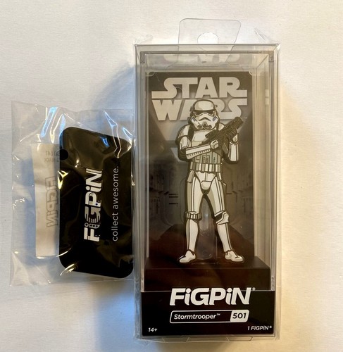 Pin FigPin 2022 SDCC Star Wars 501 Stormtrooper y logotipo L41 sellado coleccionable - Imagen 1 de 6