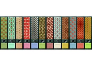 File Art 12 Breite Ordnerrucken Design Etiketten Pattern 321 322 323 Ebay