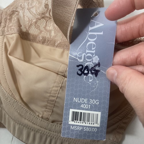 Reggiseno donna Abergele 30G supporto nudo ferretto 4001 nuovo con etichetta - Foto 2 di 5