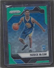 PATRICK MCCAW 2016-17 PANINI PRIZM GREEN PRIZMS RARE WARRIORS SP ROOKIE RC #290
