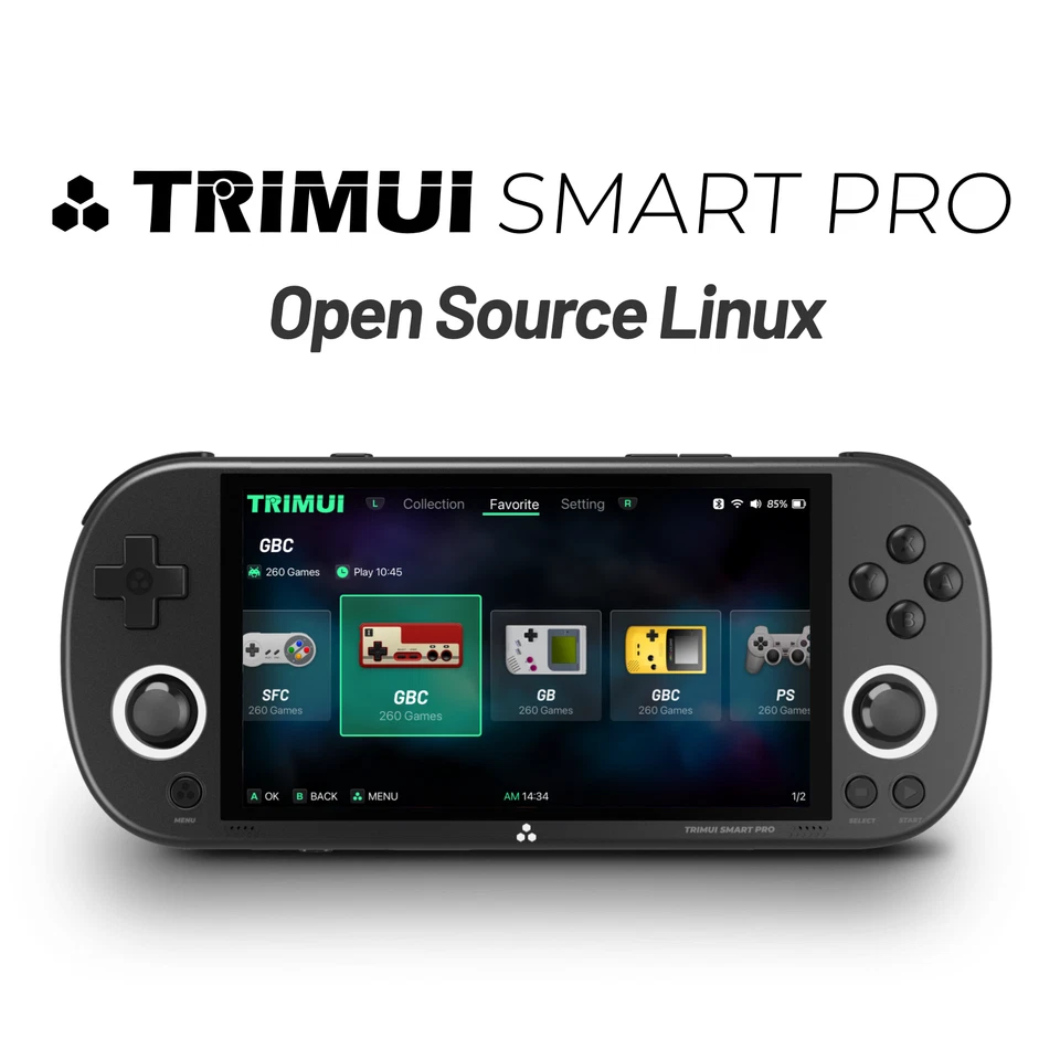 Trimui Smart Pro Handheld Retro Game Console 4.96'' IPS Linux RGB Joystick 128GB - Image 2 of 4