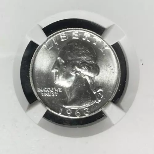 1963-D WASHINGTON SILVER QUARTER ~ NGC MS 65 ~BEAUTIFUL COIN~ REF#67-109
