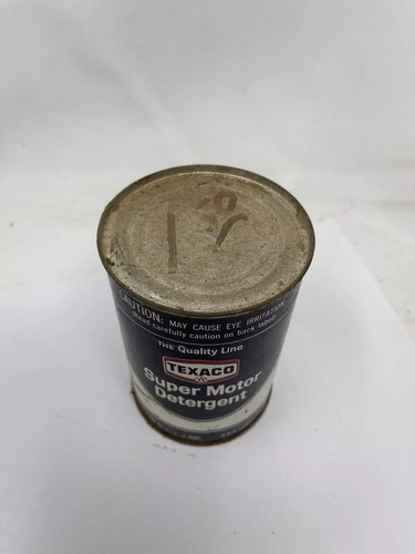 NOS Vintage TEXACO Super Motor Detergent 1 pint Can - Picture 4 of 5