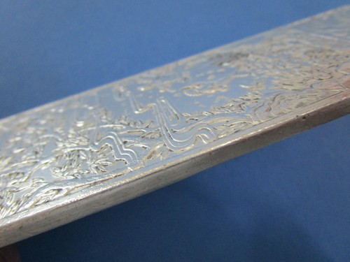 Plato de plata chino pergamino / peso con marca de corte y grande - Imagen 7 de 9