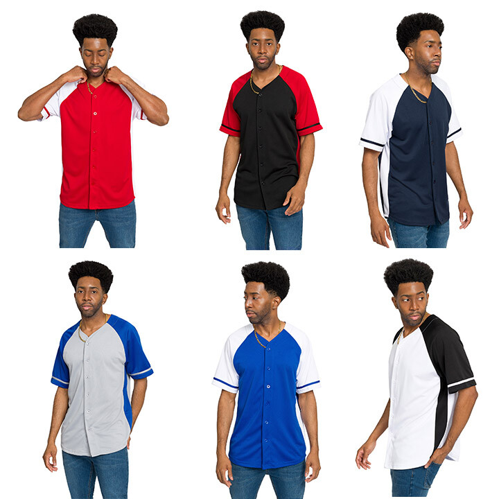 Victorious Men's Team Uniform Sports Raglan Baseball Jersey T-Shirt BJ50