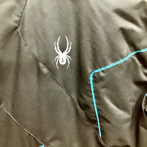 Spyder Boys 18 black ski jacket Blue, Black With red lining - Picture 6 of 11