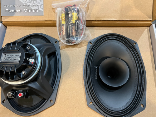 Diamond Audio MP694 6x9" Pro altoparlanti corno coassiale gamma completa per coperchi Harley - Foto 7 di 9