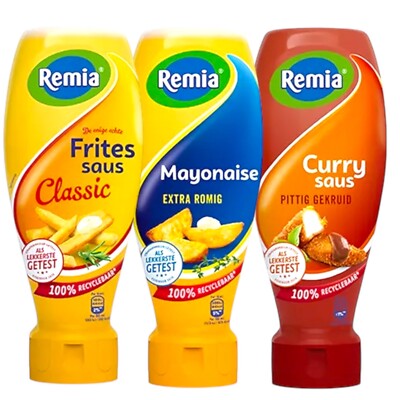 (8,66 EUR/l) Remia Holland Saucen-Set, 3 Sorten, Fritessaus Currysaus Mayo