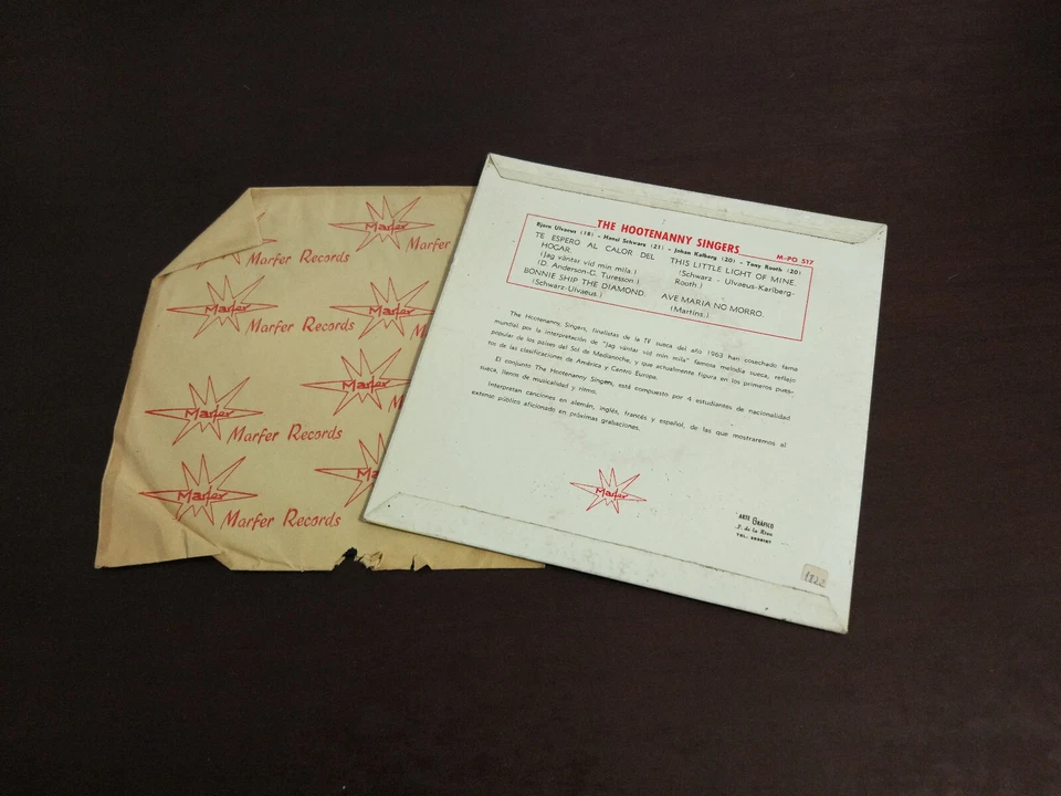 Pre ABBA – THE HOOTENANNY SINGERS *JAG VANTAR VID MIN MILA + 3* EP 1964 SPANISH - Image 2 of 3