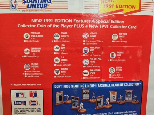 1991 Kenner Starting Lineup Joe Dumars Detroit Pistons Action Figure... - Picture 8 of 9