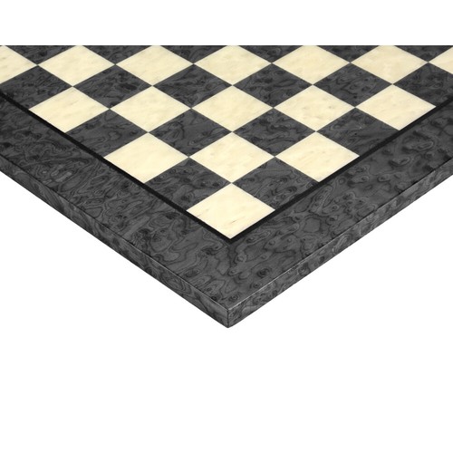 16.75 Inch Dark Grey Erable and Elm Wood Luxury Chess Board - Picture 3 of 5