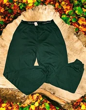 NAUTICA Mens Large Base Layer Pant Green STRETCH Long Johns Underwear Pajamas