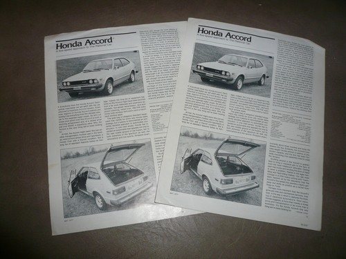 Reimpresiones de artículos Honda Acord para auto de carretera y pista y conductor - De colección - Dos - Imagen 3 de 3