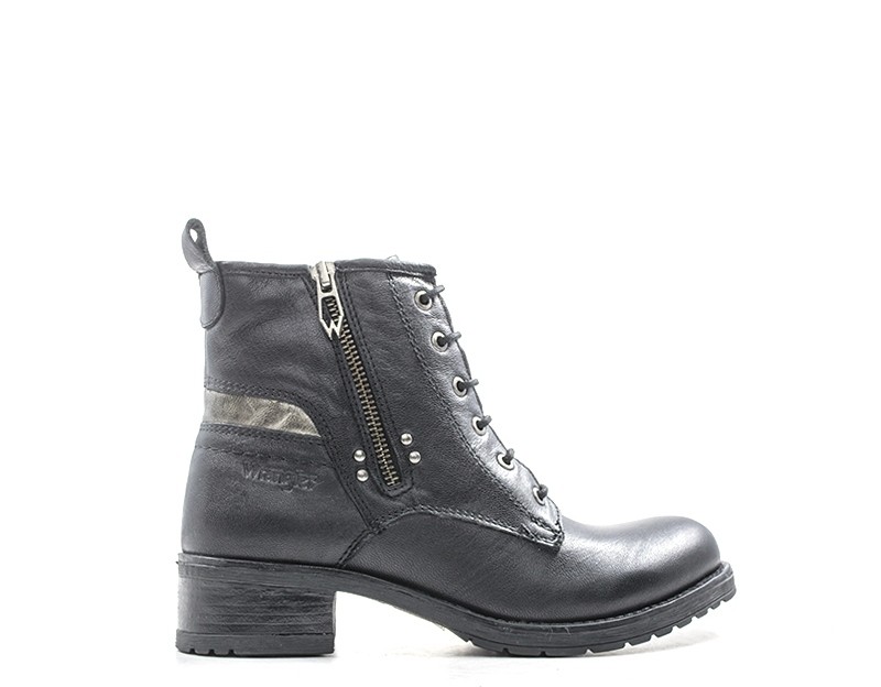 Schuhe WRANGLER Frau schwarz Naturleder WL182588-W0062 Schuhe WRANGLER Frau schwarz Naturleder WL182588-W0062