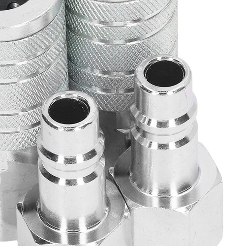 2x Air Coupler 2x Plugs 1/2in NPT 300PSI Air Hose Quick Connect Fittings Pneumat - Picture 4 of 24