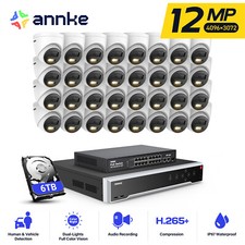 ANNKE 32CH NVR 12MP Audio POE Security Camera System Outdoor Color Night Vision