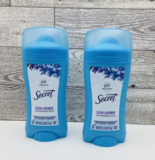 Lot of 2 Secret Invisible Solid Antiperspirant Deodorant Clean Lavender 11/2025