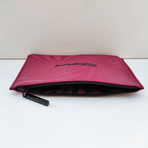 MAC Purple Double Zipper Makeup Cosmetic Bag Case, Travel Toiletry Pouch, NEW - Bild 7 von 8