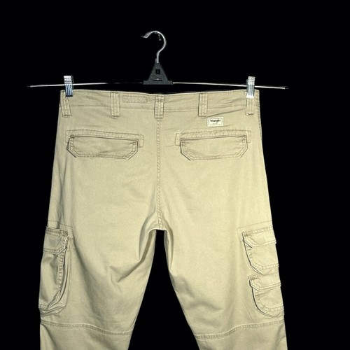 Wrangler Men's Stretch Cargo Pant 36-38x32 Beige/Brown Taper Leg Regular Fit - Picture 7 of 11