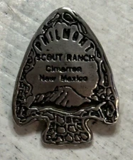 PHILMONT Scout Ranch STERLING SILVER Arrowhead PIN 1" x 1.3"