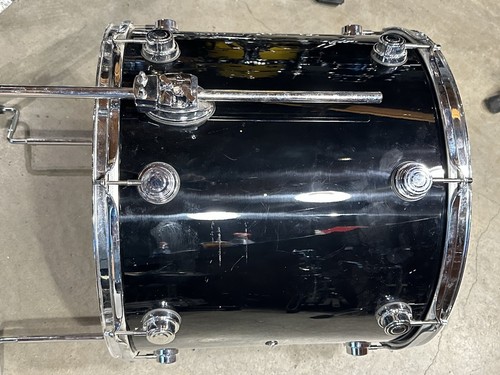 18" DW Collector's Series Floor Tom Drum BLACK WRAP Gold Badge 2002 16x18 #YG2 - Picture 15 of 18