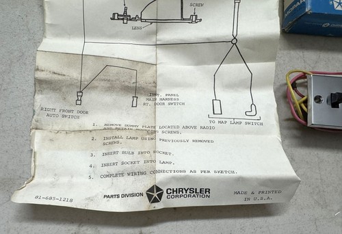 MOPAR NOS 1968-1970 B-Body Map Light Lens Chrome Cover Charger Road Runner GTX - Picture 3 of 6